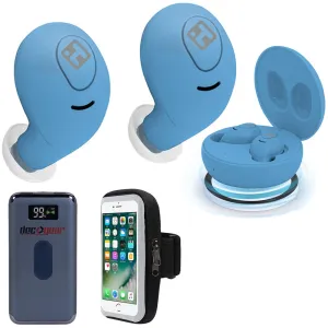 Ihome Hm-Au-Be-200-Bl Ihome Xt-59 True Wireless Earbuds, Blue W/ Accessories Bundle Instant Hot Deal