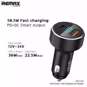Flash Sale Alert Remax Rcc215 Salo Series 58.5W Pd Qc Fast Charging Car Charger