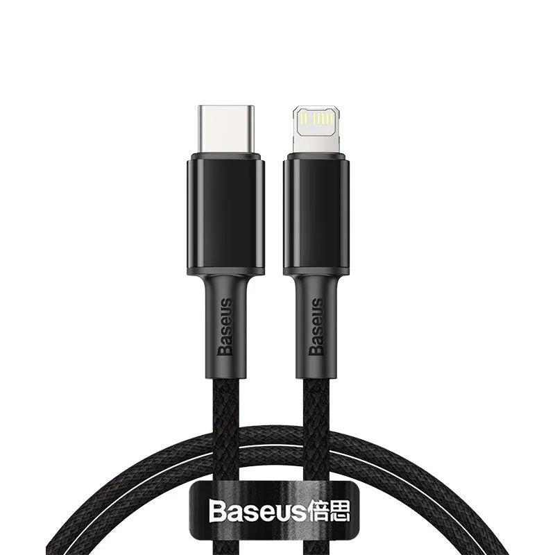 Grab It Before Gone Todays Hot Savings Baseus Tungsten Gold Fast Charging Data Cable Type-C To Lightning Pd 20W 2M - Black