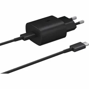 Shop the Best Deals Instant Savings Deal Samsung 25W Travel Adapter 2 Pin With C To C Cable - Black