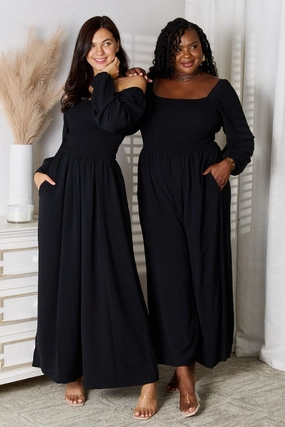 Double Take Square Neck Jumpsuit With Pockets Clearance Sale Now Big Savings Today