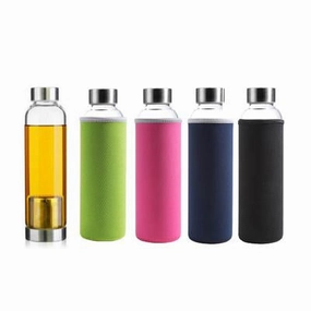 Clearance Blowout Today Only Discount Glass Bottle With Neoprene Sleeve And Tea Brewer