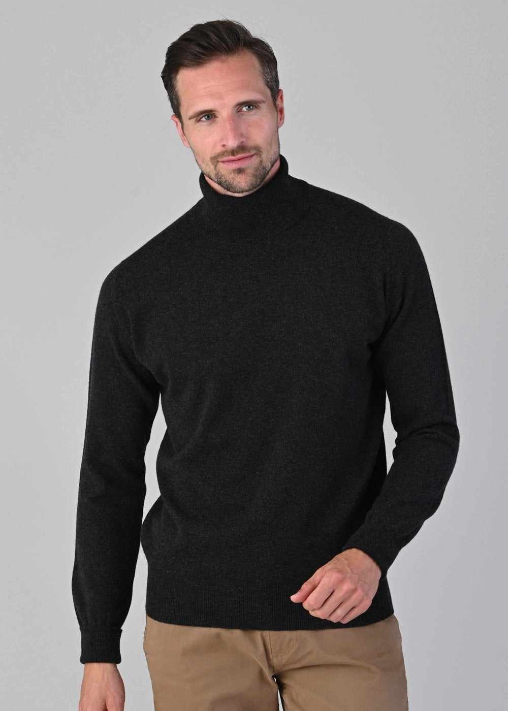 Surprise Offer Now Oxton 1 Ply Cashmere Roll Neck