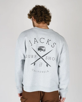 Bus Stop Heavyweight Crewneck - Grey Mega Hot Offer