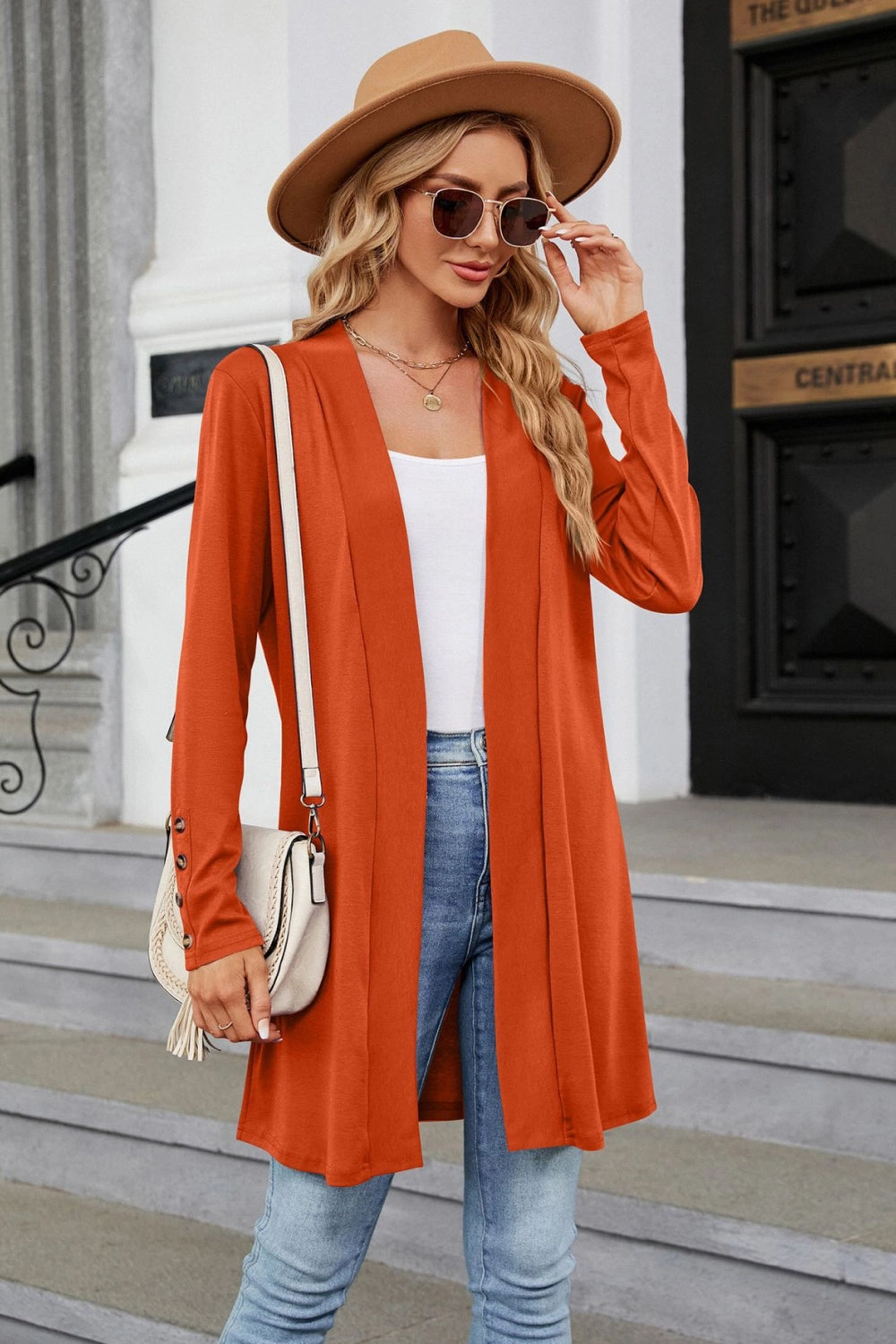 Special Online Offer Mega Discount Today Long Sleeve Open Front Cardigan