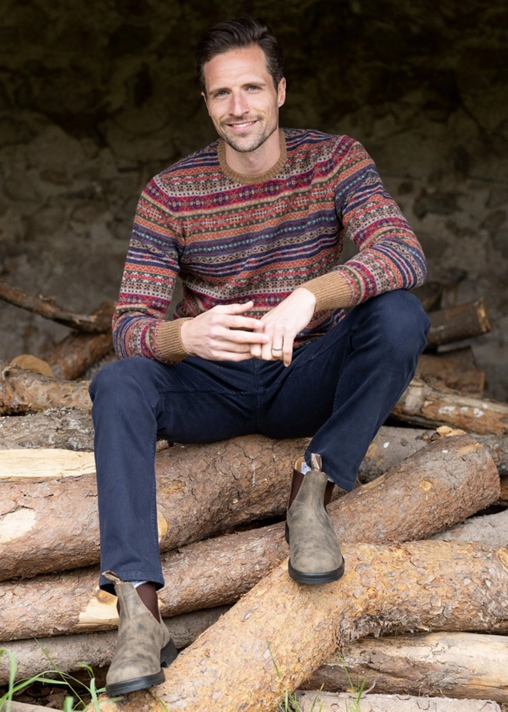 Hot Discount Deal Lambswool Fairisle Crew