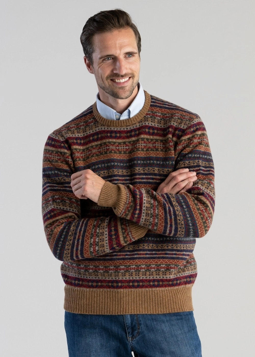 Exclusive Hot Pick Sweet Deal Inside Lambswool Fairisle Crew