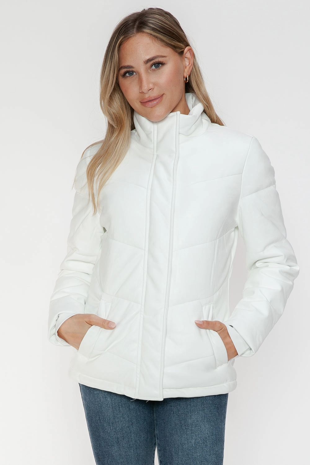 Snobbish Pocketed Zip Up Turtleneck Puffer Jacket Clearance Sale Now Hot Offer Event