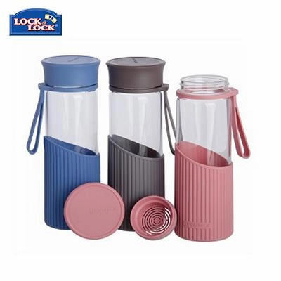 Shop Now Save Shop the Savings Now Lock & Lock Stripe Glass Water Bottle 500Ml