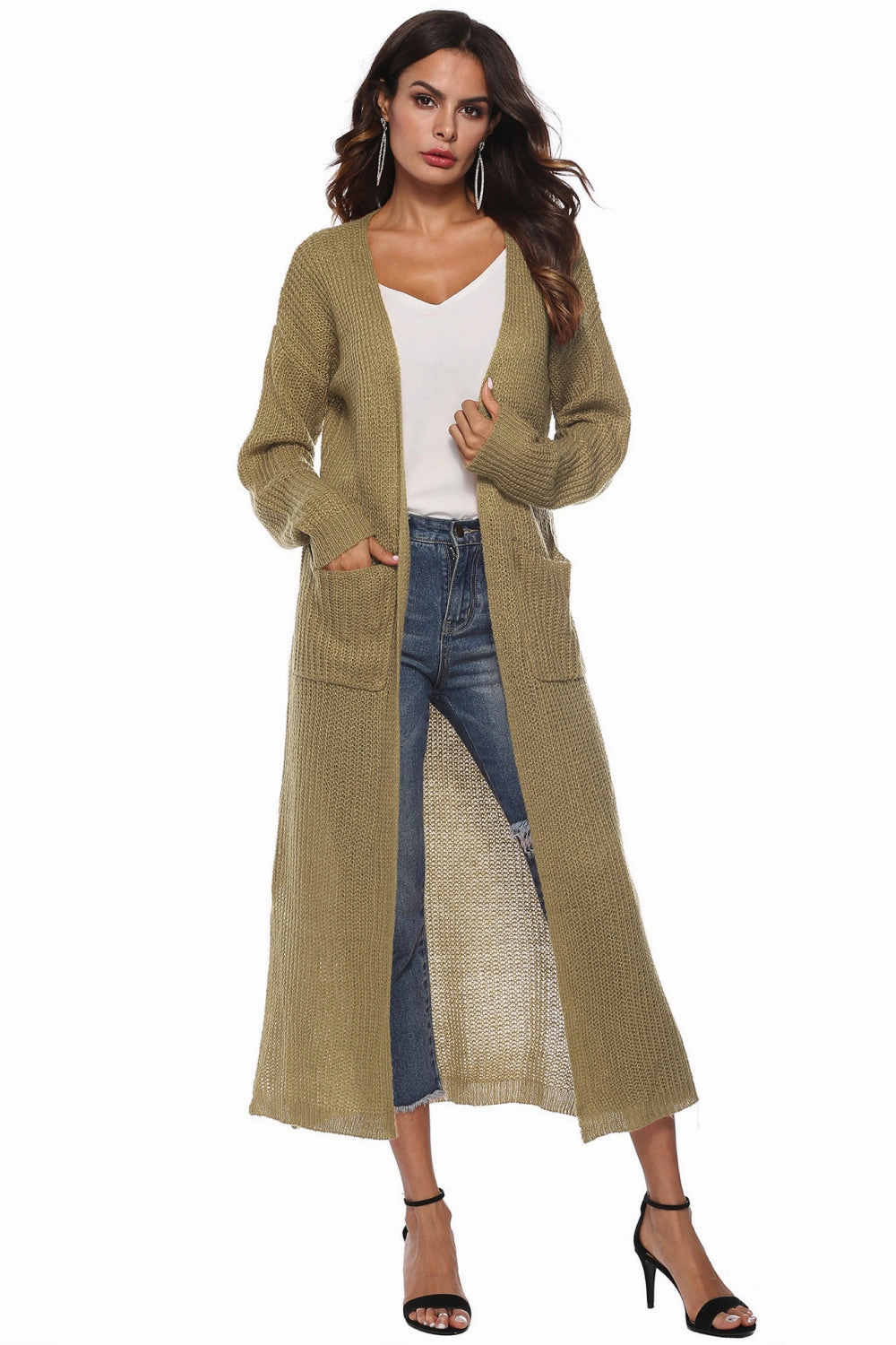 Price Drop Alert Long Sleeve Open Front Buttoned Cardigan