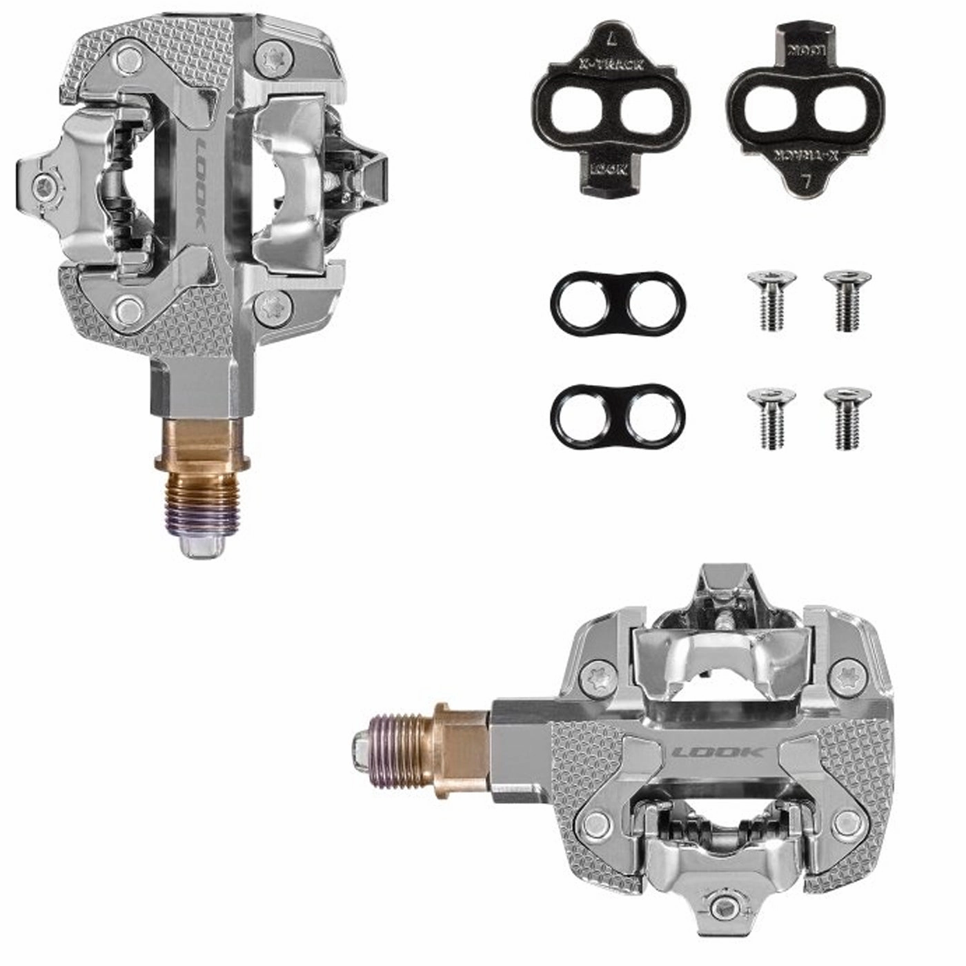 Look X-Track Power Dual Pedals - Silver 