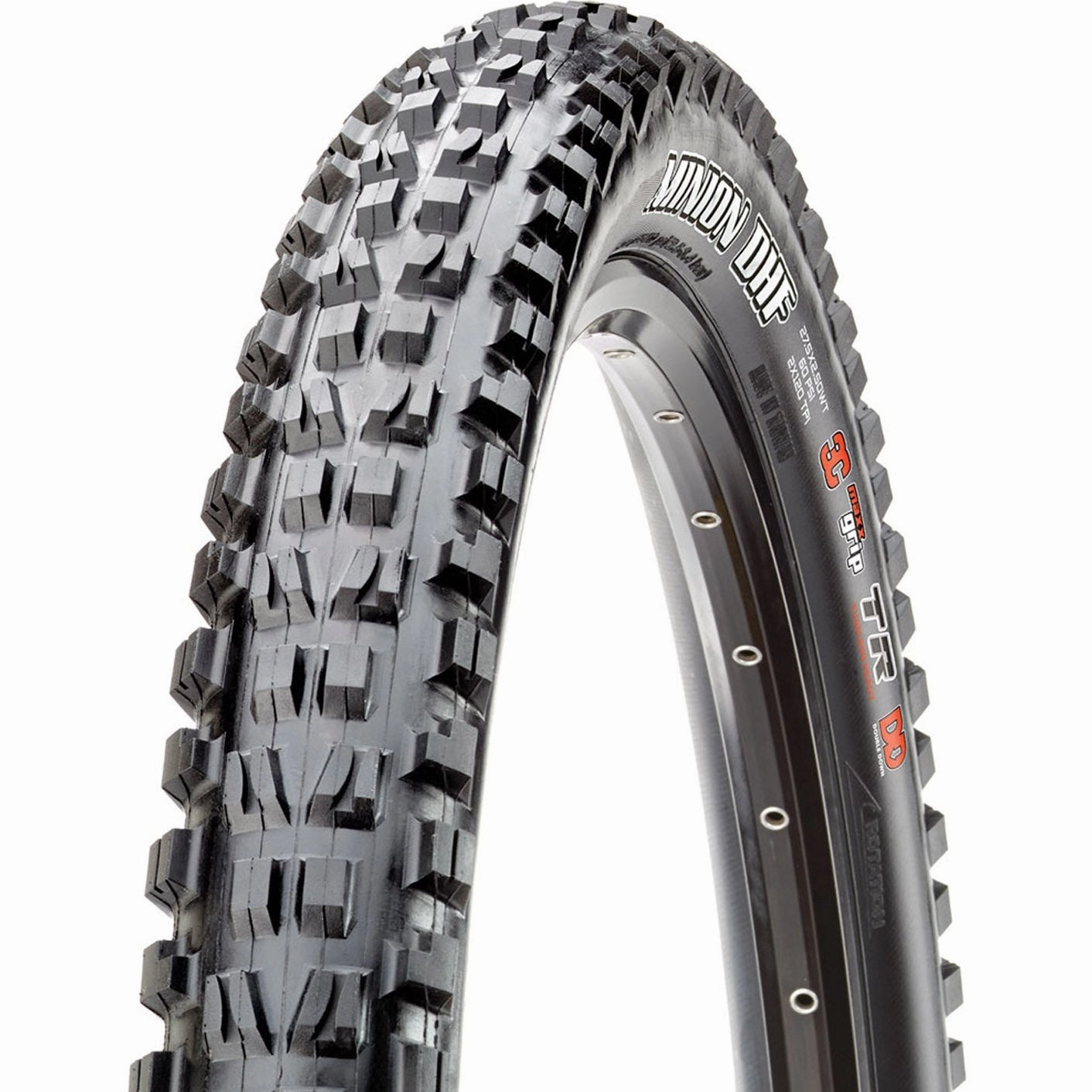 Maxxis Minion DHF EXO  TR 120TPI folding tire 3C MaxxTerra - 27.5 x 2.60 - Black