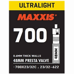 Maxxis Ultralight 700x23/32 inner tube - Presta 48 mm