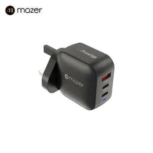 Big Savings Today Daily Clearance Deal Mazer 70W Gan Wall Charger With Travel Pins (3 Ports)