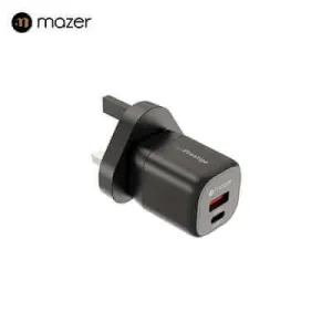 Mazer Ganprestige 20W Gan Wall Charger Us   Uk Pin (2 Ports) Shop Grab Savings Trending Today Steal