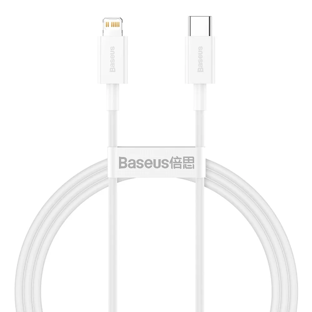 Clearance Alert Now Baseus Cable Superior Series Type-C To Lightning 20W 1M - White