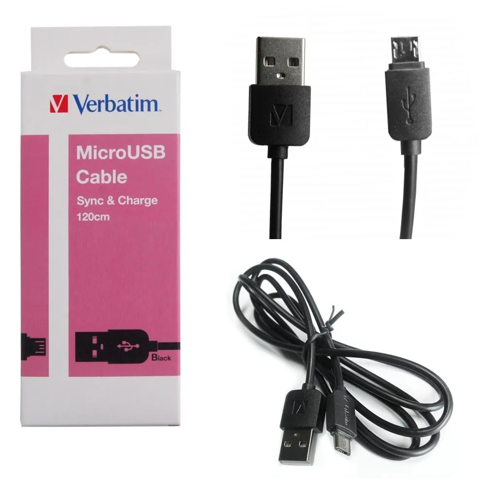 Exclusive Savings Event Flash Deal Today Verbatim 65277 Microusb Cable 120Cm - Black