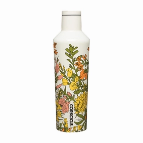 Corkcicle Patterned Canteen 475Ml - Wildflower Cream Insulated Stainless Steel Bottle Special Price Offer