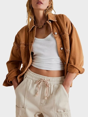 Button Up Drop Shoulder Denim Jacket Dont Miss This Steal