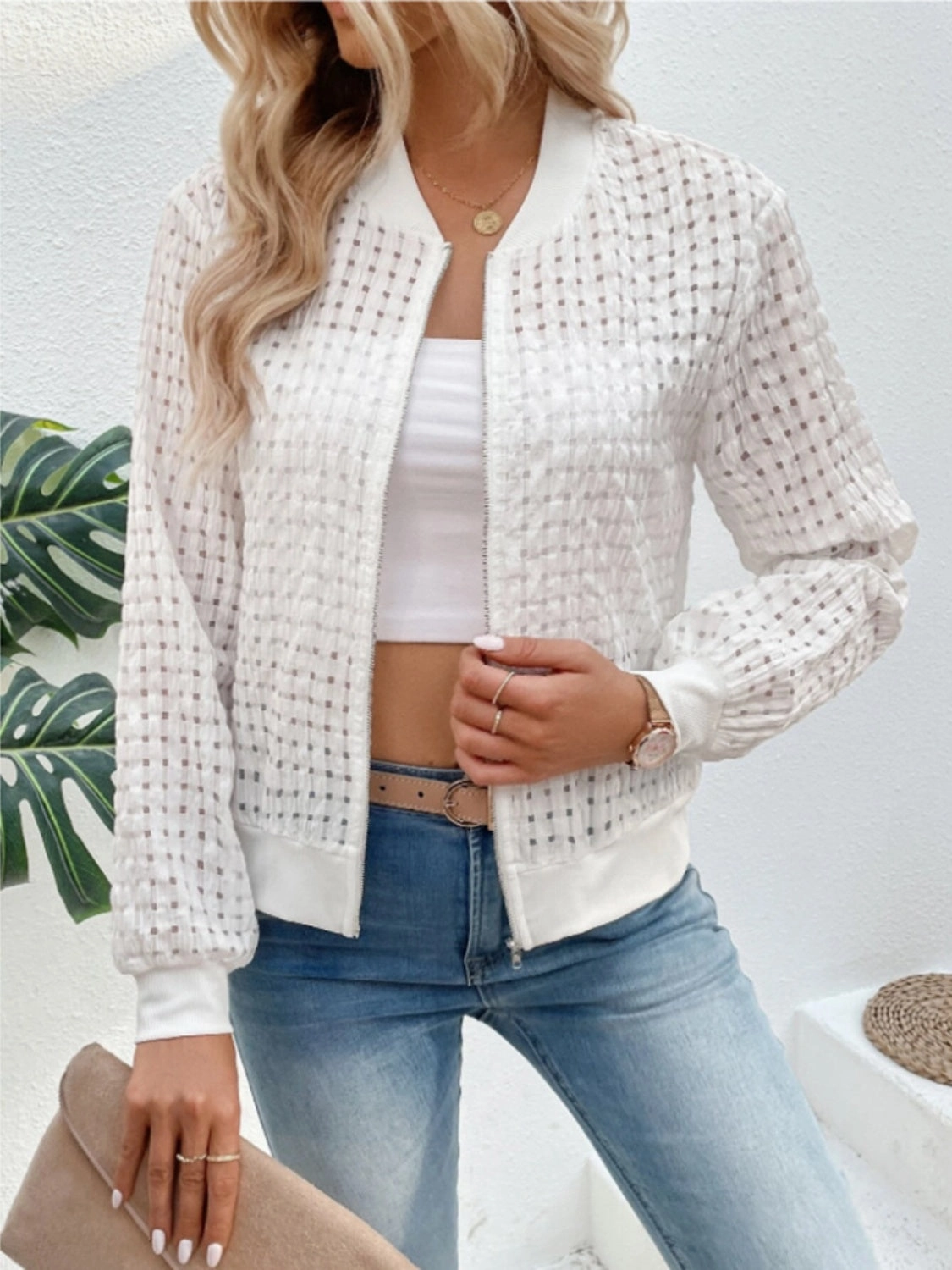 Sale Ending Soon Zip Up Long Sleeve Jacket