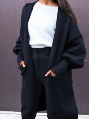Perfee Open Front Dropped Shoulder Cardigan Price Slash Today Shop Grab Now