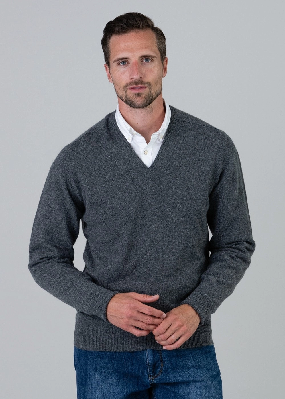 Melrose 2 Ply Cashmere V-Neck Clearance Blowout