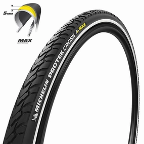 Michelin Tire 26X1.85 Protek Max Cross Tube Type Performance - Black/Reflex 