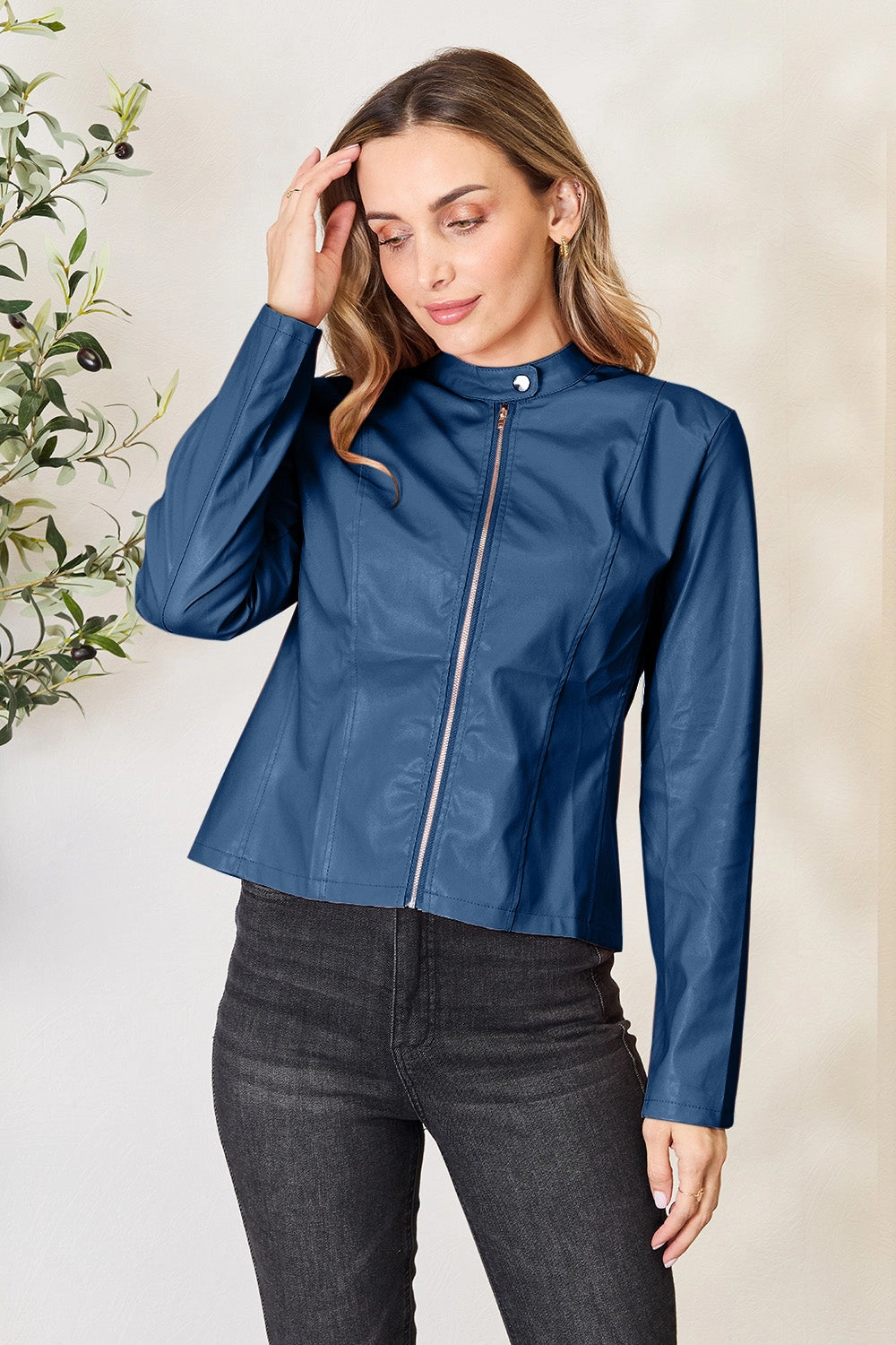 Today Only Hot Sale MustHave Gift Ideas Mock Neck Zip Up Jacket