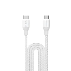 Daily Deal Frenzy Momax Dc26W 1-Link Flow Usb-C To Usb-C Braided Cable 100W 3M White