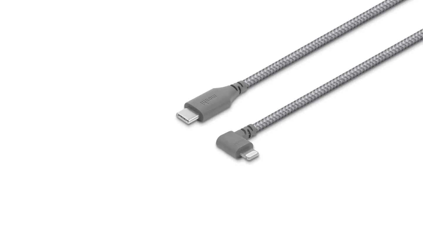Online Exclusive Deal Moshi Integra Usb-C To Lightning Cable With 90-Degree Connector 5Ft (1.5M) - Titanium Gray