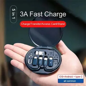 Multicable 5 In 1 3A Fast Charge With Phone Stand Mega Hot Offer Hot Discount Deal