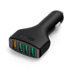 Aukey Quad Port Car Charger With Quick Charge 3.0 Todays Special Savings