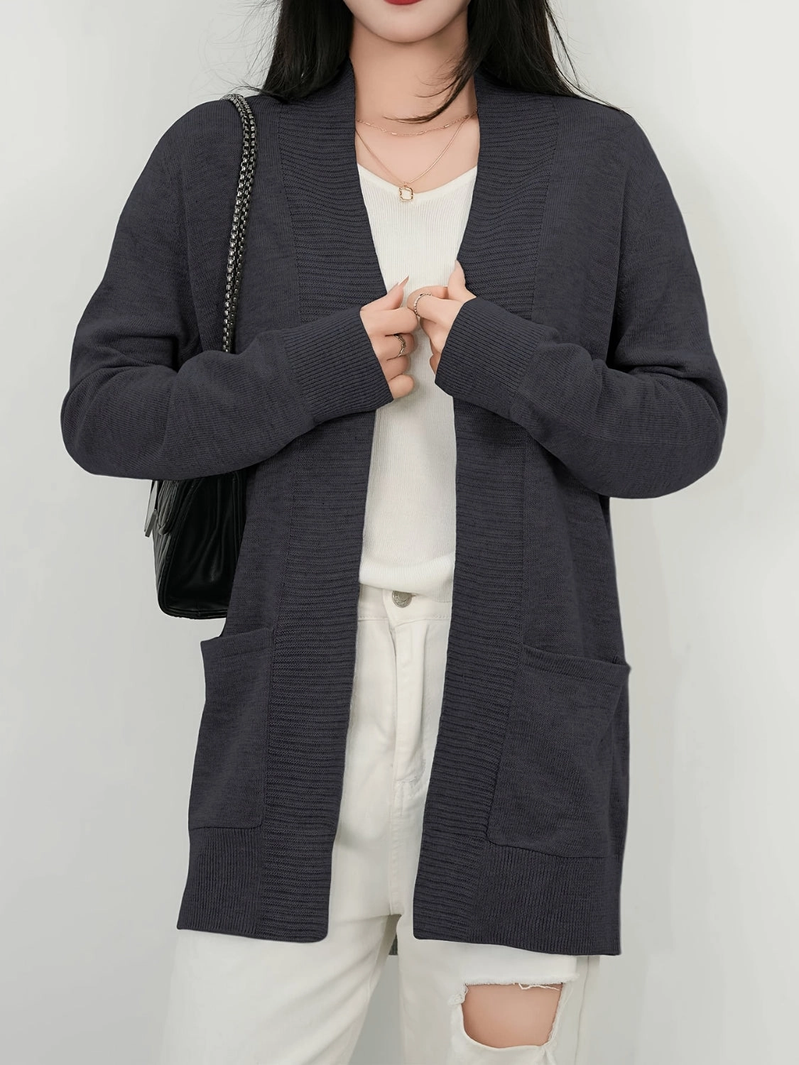 Open Front Long Sleeve Sweater Cardigan Today Only Discount Dont Wait Save