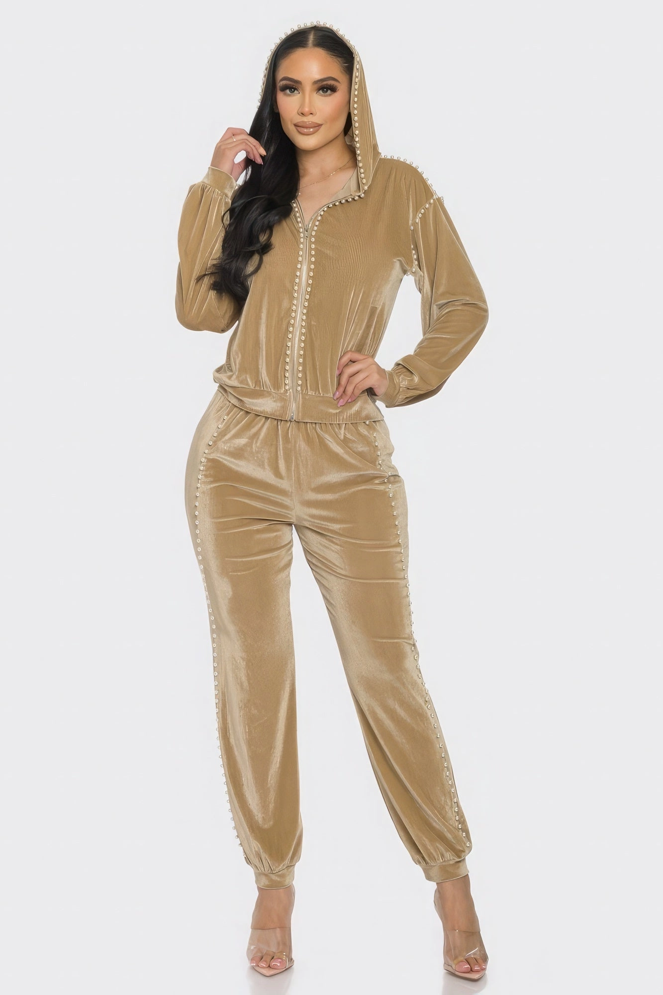 Price Drop Frenzy Jogger With Pearls Set