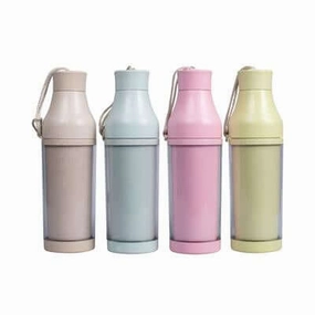 Eco Friendly Wheat Straw Double Wall Bottle Clearance Sale Now