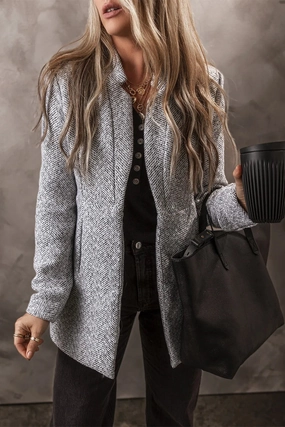 Best Deal Today Open Front Long Sleeve Jacket