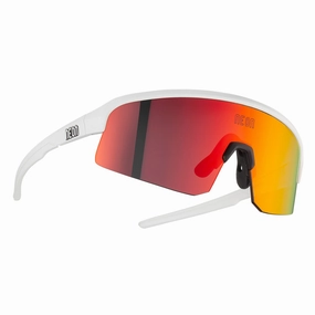 Neon Viper Teenager sunglasses - White matt mirror red