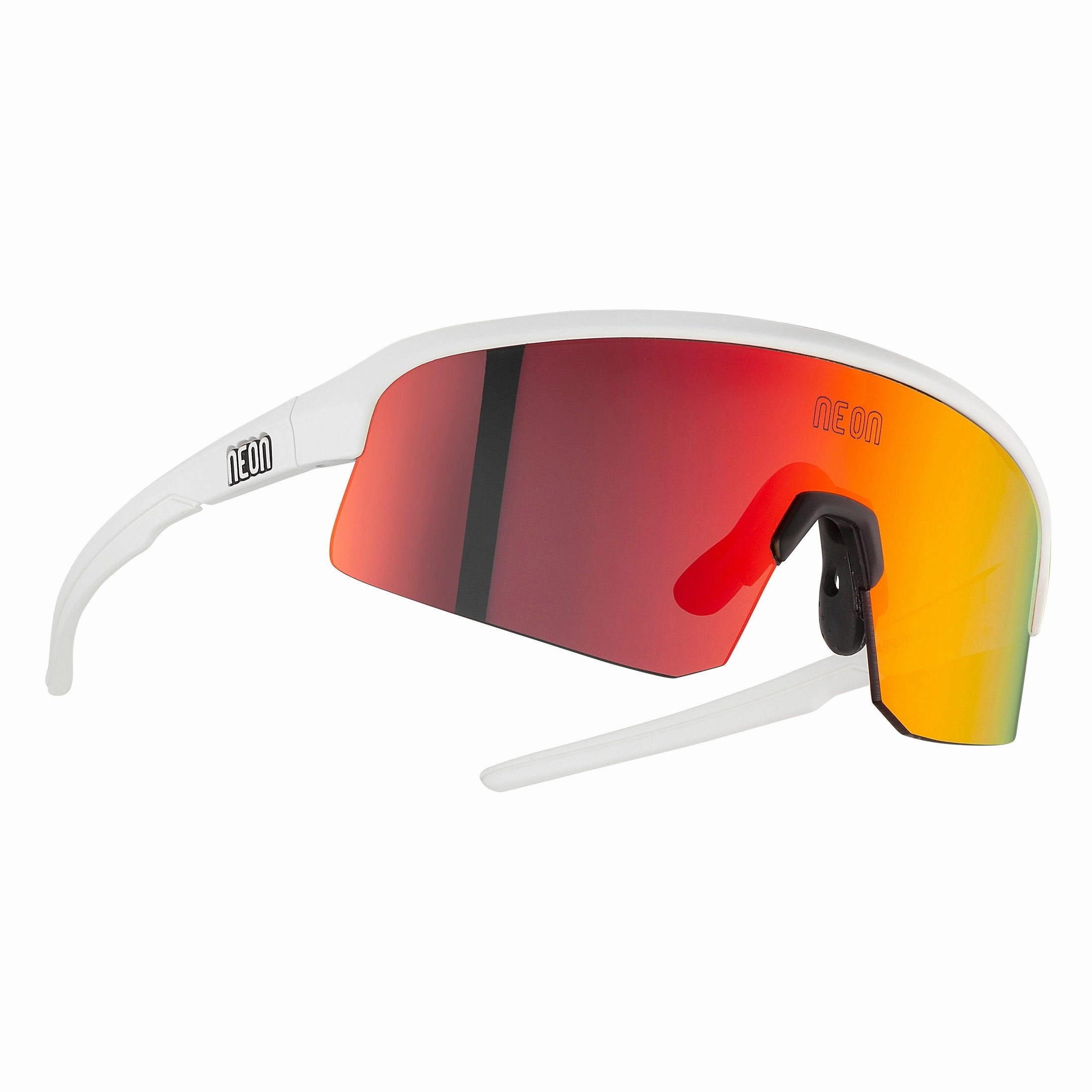 Neon Viper Teenager sunglasses - White matt mirror red