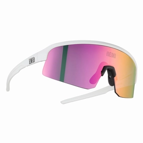 Neon Viper Teenager sunglasses - White matt mirror violet