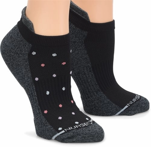 Nurse Mates Compression Anklet 2-Pack Black Dot/Solid Na0022499 Special Price Today