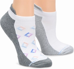 Deal Frenzy Today Nurse Mates Compression Anklet 2 Pair Pack White Geo/Solid