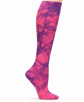 Clearance Event Alert Nurse Mates Compression Sock-Groovy Grape Tie Dye
