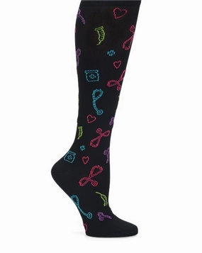 Shop Save Today Nurse MatesCompression Socks Medical Symbols Black