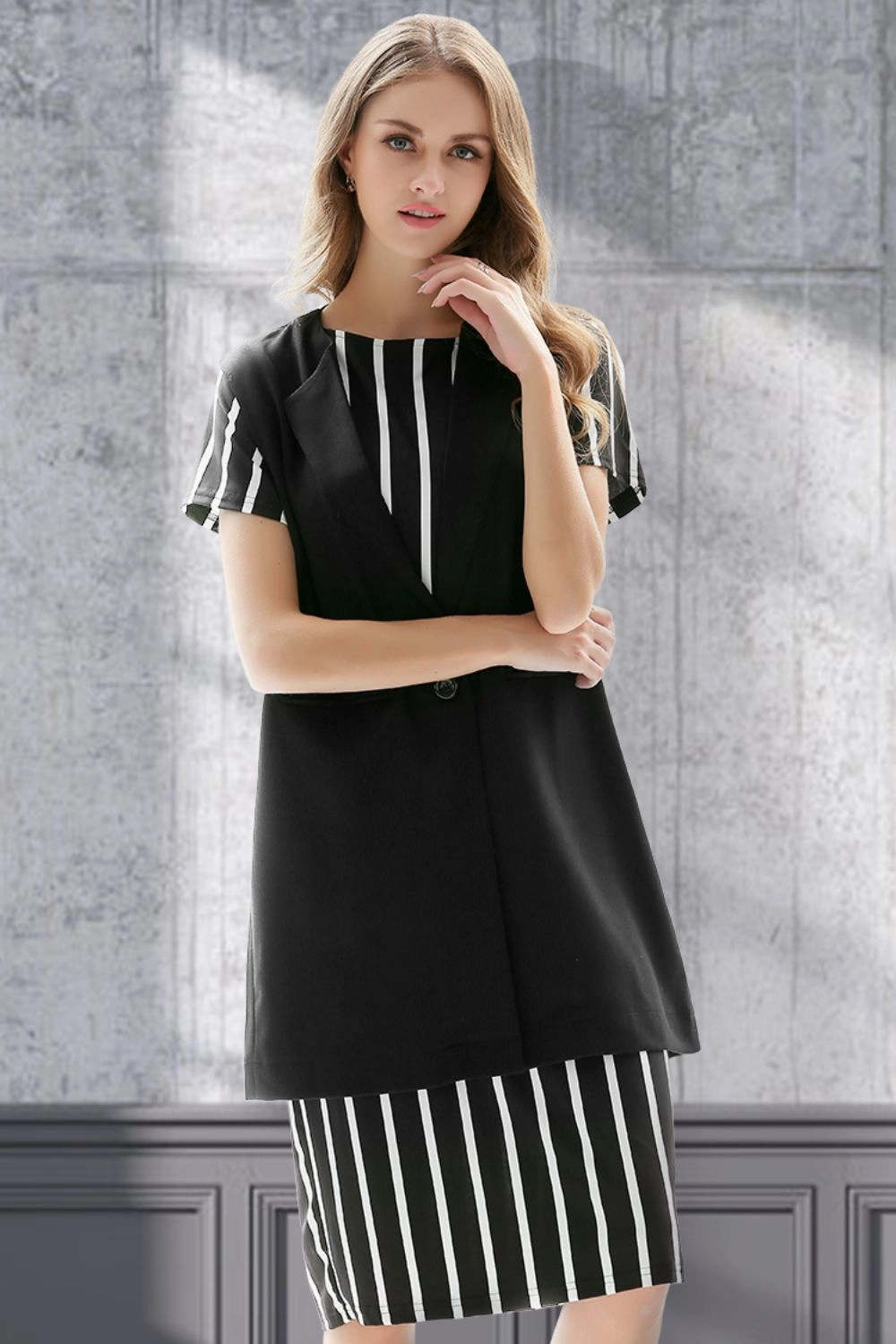 One-Button Sleeveless Longline Blazer Daily Special Offer Shop the Savings Now
