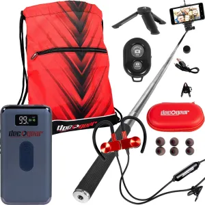 Mega Discount Today Today Only Savings Deco Gear Commuter Pack W/ Power Bank, Sport Earbuds, Selfie Stick, And Drawstring Bag