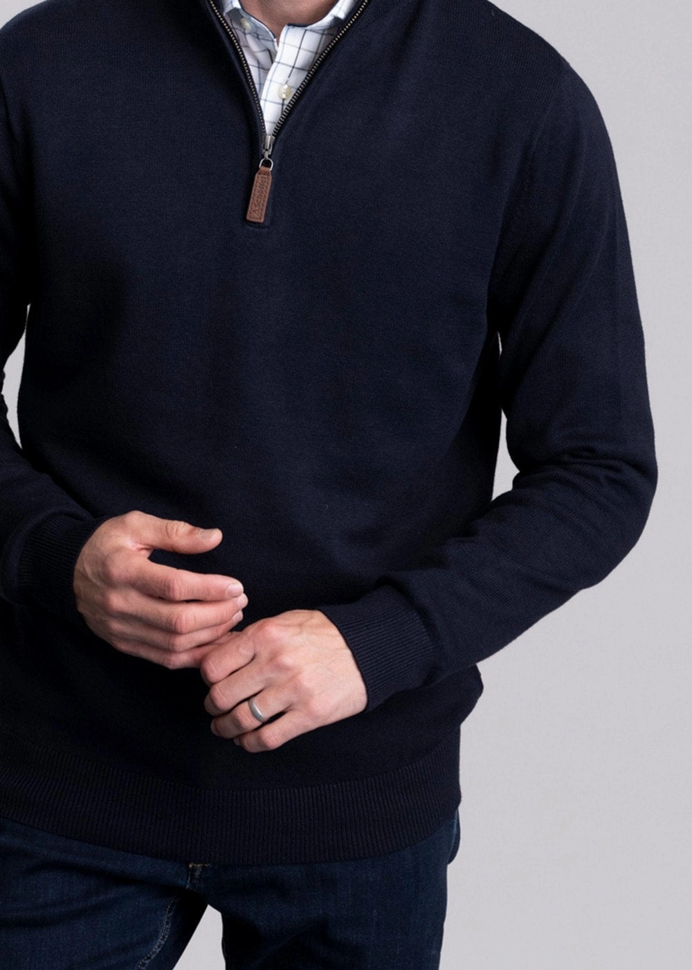 Calton Cotton Cashmere  1/4 Zip Jumper Flash Pick Today MustHave Gift Ideas