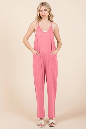Grab It Now Culture Code Full Size Sleeveless Jumpsuit With Pockets