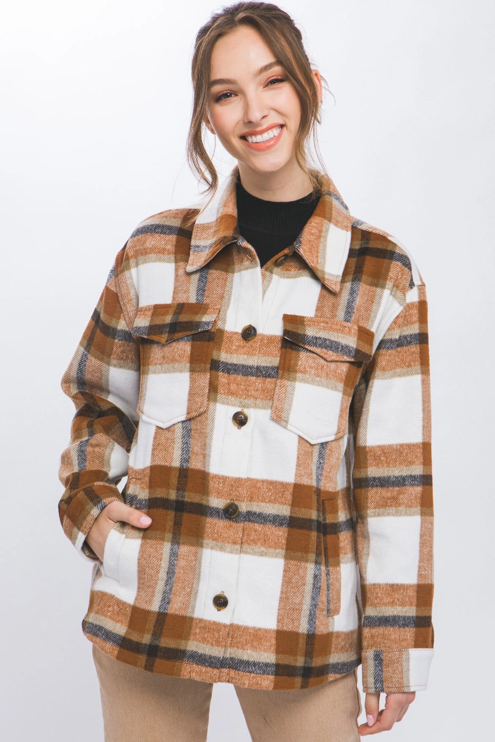Love Tree Plaid Button Up Shacket Dont Miss These Savings Flash Offer Today