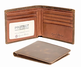 Distressed Leather Thinfild Rfid Id Wallet Grab Your Savings