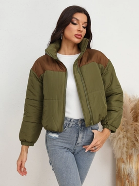 Two-Tone Zip-Up Puffer Jacket Shop Smart Save